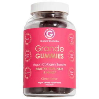 GrandeGUMMIES Vegan Collagen Booster Gummy - Boost Natural Collagen Production for Healthier Hair, Skin & Nails GrandeGUMMIES Vegan Collagen Gummies for Hair, Skin & Nails vegan collagen booster, beauty supplements, hair skin nail gummies, biotin gummies, vegan beauty products, health-conscious individuals, plant-based beauty, hair rejuvenation, skin health, nail strength, citrus flavor gummies, natural collagen production, beauty-enhancing supplements
