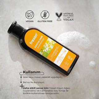 Tresan Chamomile Shampoo - Gently Softens, Moisturizes & Brightens Blonde & Fine Hair - Natural Daily Hair Care, 10.14 fl oz Tresan Chamomile Shampoo: Gentle Moisture & Shine for Blonde Hair Chamomile shampoo, Gentle shampoo, Softening shampoo, Moisturizing shampoo, Shampoo for blonde hair, Shampoo for fine hair, Natural shampoo, Daily use shampoo, Hair care, Tresan shampoo, blonde hair, fine hair, treated hair, dry hair, damaged hair, hair cleanser, hair treatment, gentle cleanser, soothing shampoo, moistu