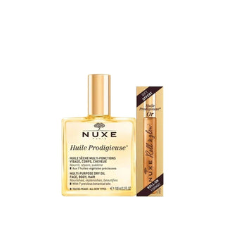 Nuxe Huile Prodigieuse Multi-purpose Dry Oil - 100ml & Roll-On 8ml - Nuxe Nuxe Huile Prodigieuse Dry Oil - Multi-purpose Skin Care Nuxe Huile Prodigieuse, Multi-purpose dry oil, Skin care oil, Dry oil for skin, Nuxe dry oil, Skin care, Beauty products, Multi-purpose skin care, Dry oil texture, Nuxe brand, Hydrating oil, Moisturizing oil, Skin nourishment, Hair care, Face care, Body care