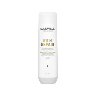 Goldwell Dualsenses Rich Repair Shampoo - Nourishing & Repairing Hair Care for Damaged or Dry Hair, 250 ml Goldwell Rich Repair Shampoo for Damaged Hair Goldwell Dualsenses, Rich Repair Shampoo, Hair Repair, Nourishing Shampoo, 250 ml Shampoo, Hair Care, Damaged Hair, Dry Hair, Hair Nourishment, Hair Repair Shampoo, Moisturizing Shampoo, Hair Maintenance, Goldwell Shampoo, Dualsenses Rich Repair