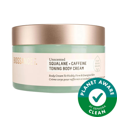 Caffeine Toning Body Cream: Tone & Firm Skin with Squalane & Niacinamide - Vegan, Cruelty & Fragrance-Free Hydration