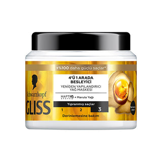Gliss Oil Nutritive Hair Care Mask - Nourishing & Repairing Treatment with Marula Oil for Damaged Hair Gliss Oil Nutritive Hair Mask for Damaged Hair Repair Hair nourishing mask, Marula Oil hair care, Damaged hair repair, Hair smoothing treatment, Nourishing hair mask, Hair care products, Repairing hair mask, Intensive hair nourishment, Hair care with Marula Oil, Damaged hair solution, Hair mask for dry hair, Hair repair treatment, Gliss hair care, Hair nourishment, Hair smoothing mask