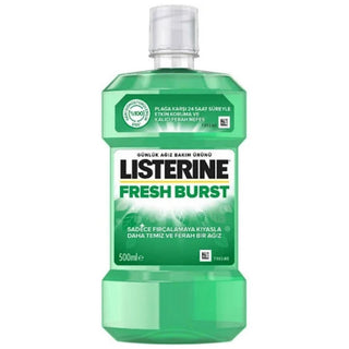 listerine fresh burst mouthwash 500ml, health-conscious mouthwash Listerine Fresh Burst Mouthwash - Refreshing Mint Flavor | 500ml Listerine Fresh Burst Mouthwash - 500ml listerine, mouthwash, fresh-burst, oral-health, health-conscious, adults, mint-flavor, personal-care, germs-killer, ai-generated