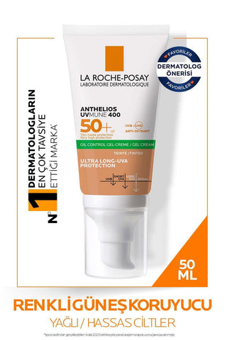 La Roche-Posay Anthelios UVmune Oil Control Tinted Sunscreen SPF 50+ - Matte Finish, Broad Spectrum UVA/UVB Protection La Roche-Posay SPF 50+ Oil Control Tinted Sunscreen sunscreen, SPF 50+, oil control sunscreen, tinted sunscreen, matte sunscreen, La Roche Posay sunscreen, sunscreen for oily skin, UV protection cream, anthelios sunscreen, oily skin, combination skin, broad spectrum, UVA protection, UVB protection, dry touch, gel cream, anti-shine, refreshing, tinted, face sunscreen, daily sunscreen, outdoo