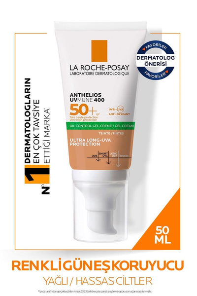 La Roche-Posay Anthelios UVmune Oil Control Tinted Sunscreen SPF 50+ - Matte Finish, Broad Spectrum UVA/UVB Protection
