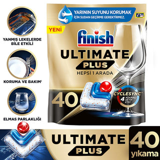 finish ultimate plus dishwasher tablets 40 count packaging, finish ultimate plus dishwasher tablets stacked in a row, clean dishes after using finish ultimate plus dishwasher tablets Finish Ultimate Plus Dishwasher Detergent Tablets - 40 Capsules for Sparkling Clean Dishes | Ideal for Homeowners & Families Finish Ultimate Plus Dishwasher Tablets - 40 Count finish, dishwasher-tablets, cleaning-products, dishwashing, household-items, sparkling-dishes, stain-remover, dishwasher-supplies, ai-generated, convenie