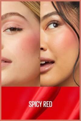 Maybelline New York Sunkisser Spicy Red Liquid Matte Blush: Long Lasting, Highly Pigmented, Warm Toned, & Natural Matte Finish Maybelline Sunkisser Spicy Red Liquid Matte Blush Liquid blush, Matte blush, Red blush, Spicy red blush, Maybelline blush, Long lasting blush, Highly pigmented blush, Matte liquid blush, Warm toned blush, Natural matte blush, Blush, Makeup, Cosmetics, Face makeup, Red toned blush, Warm blush, Long-wear blush, Pigmented blush, Easy to blend blush, Layerable blush, Tube packaging, Mak