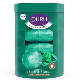 Duru Diamonds Series Green Solid Soap 4x90g - Effective Cleansing, Long-Lasting, Unique Packaging Duru Diamonds Series Green Soap - Effective & Long-Lasting Duru soap, Diamonds Series soap, Green soap, Solid soap, Katı Sabun, Duru Katı Sabun, personal hygiene products, cleansing bars, long-lasting soap, unique packaging, trusted brand, skin care, hygiene essentials