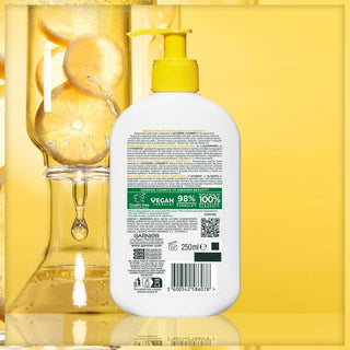 Garnier Vitamin C Brightening Facial Cleanser - Vegan & Sulfate-Free for Radiant, Healthy Skin (8.45 fl oz) Garnier Vitamin C Cleanser: Brighten Skin, Vegan & Sulfate-Free Vitamin C cleanser, Brightening face wash, Vegan facial cleanser, Sulfate-free cleanser, Gentle daily cleanser, Radiance boosting cleanser, Garnier Vitamin C cleanser, Cleanser for brighter skin, Facial cleanser for sensitive skin, Vegan face wash, Vitamin C, Glycerin, Vegan, Sulfate-free, Gentle, Radiant, Brightening, Face Wash, Facial C