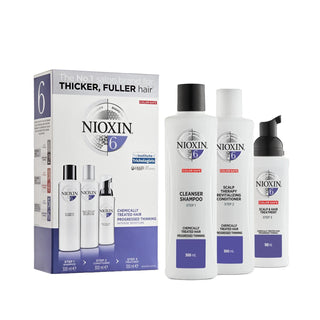 Nioxin Nioxin 6 Anti-Hair Loss Set for Chemically Treated Hair - Intensive Hair Care for Damaged Hair, Reduces Hair Loss