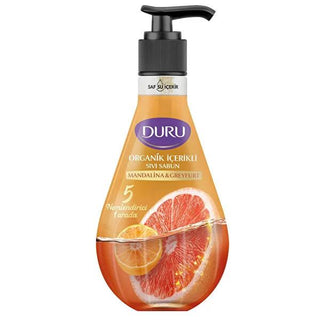 Duru Organic Mandarin Grapefruit Liquid Hand Soap - Moisturizing, Natural Hand Care - 500ml Duru Organic Mandarin Grapefruit Hand Soap - Natural & Moisturizing liquid hand soap, organic hand soap, mandarin grapefruit scent, moisturizing hand soap, natural hand care products, gentle hand soap, Duru, organic ingredients, herbal moisturizers, refreshing fragrance, sensitive skin care