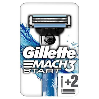 Gillette Mach3 Start Men's Razor Handle for Comfortable Shaving Experience - Aqua-Grip, DuraComfort, Compatible with Mach3 Blades Gillette Mach3 Start Razor Handle for Men Gillette Mach3 Start, Men's Razor Handle, Shaving Handle, Aqua-Grip Razor, DuraComfort Shaving, Mach3 Blades, Comfortable Shaving, Efficient Shaving, Sensitive Skin, Travel Razor, Durable Razor, Gillette Razor