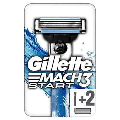 Gillette Mach3 Start Men's Razor Handle for Comfortable Shaving Experience - Aqua-Grip, DuraComfort, Compatible with Mac