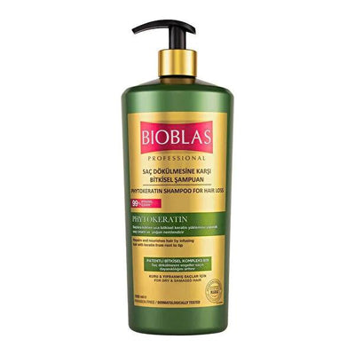 Bioblas Phytokeratin Shampoo: Herbal Therapy for Dry, Damaged Hair & Hair Loss Prevention - Plant-Based Keratin, Strengt