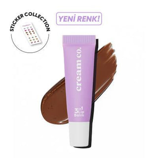 Cream Co. 3 in 1 Lip Balm - Hyaluronic Acid & Vegan Lip Care - Black Cherry Flavor Cream Co. 3 in 1 Lip Balm - Moisturizing & Vegan Lip Care 3 in 1 lip balm, hyaluronic acid lip balm, vegan lip care, moisturizing lip balm, black cherry lip balm, lip care, natural lip balm, vegan cosmetics, lip moisturizer, lip nourishment, lip color, dermatologically tested, alcohol-free, gluten-free