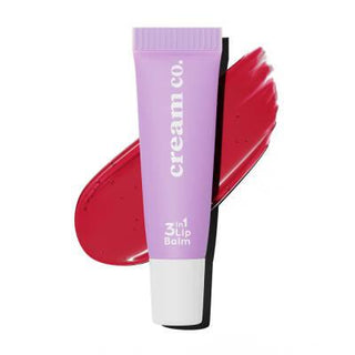 Cream Co. 3-in-1 Lip Balm Strawberry Sorbet - Natural Moisturizing Lip Care