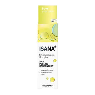 Isana AHA Glycolic Acid Serum: Vegan Exfoliating Peel for Pore Cleansing & Oily Skin Treatment, Renewed Skin, 30ml Isana AHA Serum: Vegan Peel for Oily Skin & Pore Cleansing AHA serum, glycolic acid peeling, vegan skincare, pore cleansing serum, oily skin treatment, combination skin serum, Isana serum, skin renewal serum, exfoliating serum, glycolic acid serum for oily skin, AHA, glycolic acid, peeling, vegan, skincare, pore cleansing, oily skin, combination skin, skin renewal, exfoliating, serum, facial se