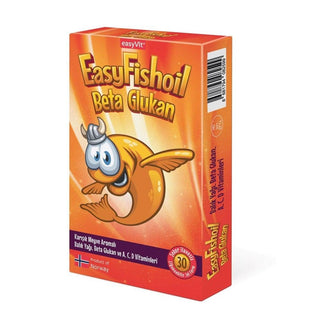 EasyFishoil Beta Glukan Children's Dietary Supplement - Sugar-Free Chewable Tablets with Vitamin A, D, E EasyFishoil Beta Glukan - Kids' Immune System Support children's dietary supplement, beta-glucan for kids, vitamin A, D, E supplement for children, sugar-free chewable tablets, immune system support for kids, health supplements for children, dietary supplement, vitamins for kids, immune booster for children