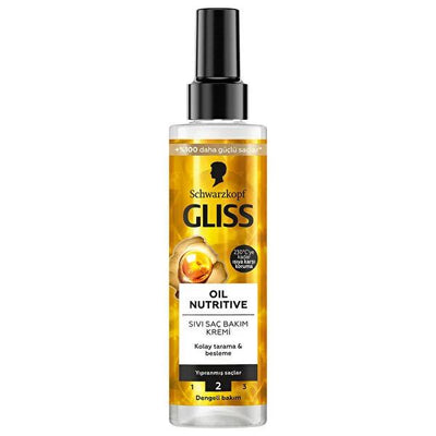 Gliss Oil Nutritive Hair Care Serum - Nourishes, Protects, and Smoothes Damaged Hair | Omega 9 & Marula Oil