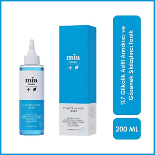 Mia Klinika 7% Glycolic Acid Toner: Pore Refining, Exfoliating & Skin Brightening - Achieve Radiant, Even Skin Tone Mia Klinika Glycolic Acid Toner: Exfoliate & Refine Pores Glycolic acid toner, Pore refining toner, Exfoliating toner, Skin brightening toner, Toner for acne prone skin, Glycolic acid facial treatment, Skin texture improving toner, Licorice root skincare, Niacinamide toner, Toner for even skin tone, exfoliate, refine pores, even skin tone, acne-prone skin, oily skin, skincare, Licorice Root Ex