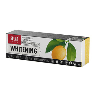 Splat Daily Whitening Toothpaste - Naturally Whiten Teeth Up to 2.5 Tones, Strengthen Enamel & Freshen Breath - 75ml Splat Whitening Toothpaste: Whiter Teeth, Stronger Enamel whitening toothpaste, teeth whitening toothpaste, enamel strengthening toothpaste, fresh breath toothpaste, Splat toothpaste, daily whitening toothpaste, natural whitening toothpaste, toothpaste for healthy gums, teeth whitening, enamel strengthening, fresh breath, Splat, daily use, natural whitening, healthy gums, dental care, oral hy