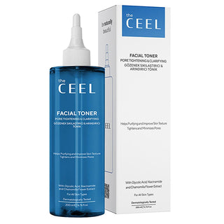 Ceel Pore Tightening Toner - Salicylic & Glycolic Acid, Niacinamide - Unclogs Pores, Reduces Oil, Improves Skin Tone (6.76 fl oz) Ceel Pore Tightening Toner | Salicylic Acid, Niacinamide pore tightening toner, salicylic acid toner, glycolic acid toner, niacinamide toner, skin cleansing toner, exfoliating facial toner, toner for oily skin, toner for acne prone skin, facial toner, BHA toner, oily skin, acne prone skin, minimize pore size, improve skin texture, improve skin tone, skincare, beauty, blackheads, 