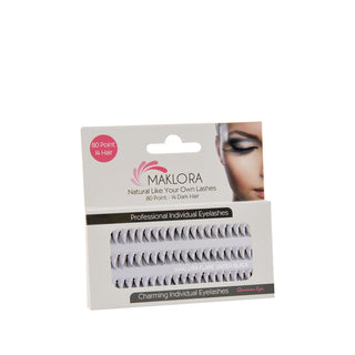 Maklora Natural Look False Eyelashes - 80 Individual Lashes, Medium Length, Black Maklora Natural False Eyelashes - 80 Individual Lashes False Eyelashes, Individual False Lashes, Natural Look Eyelashes, Maklora Eyelashes, Medium Length False Eyelashes, Black False Eyelashes, Beauty Products, Cosmetic Enhancements, Makeup Accessories, Eyelash Extensions, Natural Beauty, Beauty Essentials