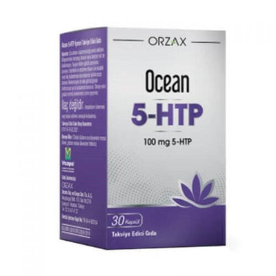 Ocean 5-HTP Supplement 100 mg Capsules - Supports Mood & Relaxation - Dietary Supplement for Adults & Children Over 11 Y