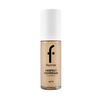 Flormar High Coverage Foundation Makeup with SPF15 - Perfect Coverage, Moisturizing, Semi-Matte Finish