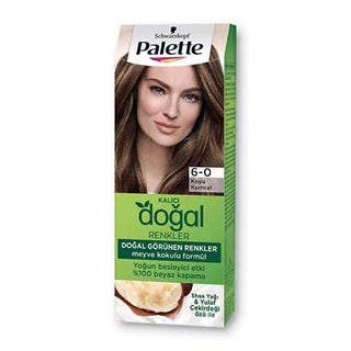 Palette Natural Colors Hair Dye 6-0 Dark Blonde - Argan Oil Enriched, Long-Lasting Color Palette Dark Blonde Hair Dye - Long Lasting & Nourishing hair dye, natural hair color, argan oil hair dye, long-lasting hair color, dark blonde hair dye, Palette, hair coloring, nourishing hair dye, gray coverage, cosmetic, beauty, hair care