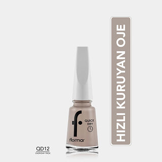 Flormar Quick Dry Nail Polish - QD12 Everyday Trick Nude Pink - 60 Second Fast Drying, High Pigment, Long Lasting Manicure Flormar Quick Dry Nail Polish - Fast Drying, High Pigment | Shop Now quick dry nail polish, fast drying nail polish, highly pigmented nail polish, long lasting nail polish, Flormar nail polish, nail polish, manicure, nail color, QD12 Everyday Trick, nude pink nail polish, nail care, beauty, cosmetics, fast dry, quick manicure, long-lasting, chip-resistant, vibrant color, glossy finish, 