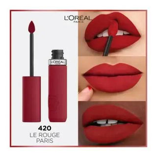 Loreal Paris Infaillible Matte Resistance Lipstick - 420 Le Rouge, Long-Lasting Matte Finish Lip Color Loreal Paris Matte Lipstick - 420 Le Rouge Loreal Paris lipstick, matte lipstick, long-lasting lip color, 420 Le Rouge, matte finish lipstick, lip color, cosmetics, beauty products, makeup, lip care, red lipstick, trendy lipstick, long-lasting makeup