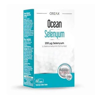 Orzax Ocean Selenium Supplement - 200 mcg L-Selenomethionine, 60 Tablets for Immune System Support and Antioxidant Benefits Orzax Ocean Selenium 200 mcg - Immune & Antioxidant Support Selenium Supplement, L-Selenomethionine, Dietary Supplement, Antioxidant Support, Immune System Support, Health and Wellness, Selenyum Takviyesi, Immune Health, Antioxidant Benefits, Dietary Support, Wellness Supplements, Nutritional Supplements