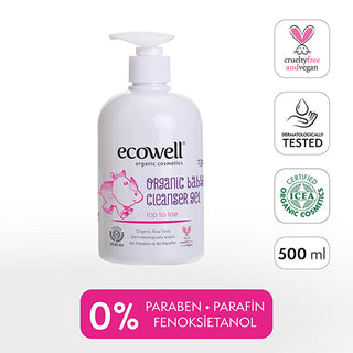 Ecowell Organic Baby Cleansing Gel - Gentle, Natural, Vegan & Chemical-Free for Baby's Sensitive Skin Ecowell Organic Baby Cleansing Gel - Natural & Vegan organic baby cleansing gel, vegan baby care, natural baby shampoo, chemical-free baby soap, dermatologically tested baby products, eco-friendly baby care, cruelty-free baby products, gentle baby cleansing, baby skin care, natural personal care, organic skincare, vegan skincare