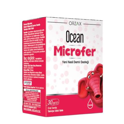 Orzax Ocean Microfer Iron Supplement Oral Drops for Children - 1.01 fl oz, Easy-to-Administer Iron Deficiency Solution