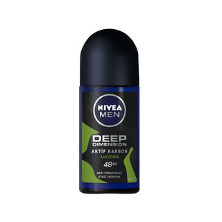 Nivea Men Deep Dimension Amazonia Roll-On Deodorant for Men - 50 ml Antiperspirant & Deodorant Protection Nivea Men Deep Dimension Amazonia Roll-On Deodorant - 50ml Nivea Men Deep Dimension Amazonia, Roll-On Deodorant for Men, Antiperspirant Deodorant, Men's Personal Hygiene Products, 50 ml Deodorant, Nivea Men, Deep Dimension Amazonia, Roll-On Deodorant, Antiperspirant, Deodorant, Men's Grooming, Personal Care, Hygiene Products, Masculine Fragrance, Long-Lasting Protection, Easy Application, Freshness, Con