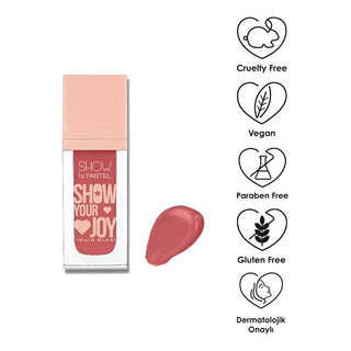 Show By Pastel Show Your Joy Liquid Blush - Natural Dewy Finish, Vegan & Cruelty-Free, Moisturizing, Portable - Gluten & Paraben Free Show By Pastel Liquid Blush: Dewy, Natural, Vegan Blush liquid blush, dewy blush, natural blush, vegan blush, cruelty-free blush, moisturizing blush, portable blush, Show Your Joy blush, halal certified blush, gluten free blush, blush, makeup, cosmetics, beauty, natural look, dewy finish, long-lasting, hydrating, travel-friendly, easy application, sensitive skin, clean beauty