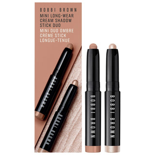 Bobbi Brown Mini Long-Wear Waterproof Cream Eyeshadow Stick Set: 24H Blendable Color, Travel-Friendly, Non-Creasing Bobbi Brown Eyeshadow Stick Set: Long-Wear, Waterproof, Mini Size cream eyeshadow stick, waterproof eyeshadow, long-wear eyeshadow, mini eyeshadow stick, travel size eyeshadow, blendable eyeshadow, non-creasing eyeshadow, eyeshadow set, Taupe eyeshadow stick, Moonstone eyeshadow stick, eyeshadow, makeup, eye makeup, cream eyeshadow, eyeshadow, long lasting eyeshadow, smudge proof eyeshadow, tr