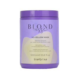 Inebrya Blondesse No Yellow Mask - 1000ml Blonde Hair Mask for Neutralizing Yellow Tones Inebrya Blondesse No Yellow Mask - Neutralize Yellow Tones Blonde hair mask, Inebrya Blondesse, No Yellow hair mask, Large volume hair care, Hair color correction, Blonde hair care, Hair mask, Color correction treatment, Salon hair care, Professional hair care, Cool blonde shades, Ashy blonde hair