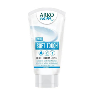 Arko Nem Krem Soft Touch Moisturizing Cream - Vegan, Paraben-Free, Quick Absorption - 2.03 fl oz Arko Nem Krem Soft Touch Moisturizing Cream - Vegan & Paraben-Free moisturizing cream, vegan skincare, paraben-free cream, quick absorption moisturizer, non-greasy skincare, E Vitamin skincare, Aqua Minerals moisturizer, dry skin solution, sensitive skin friendly, cruelty-free cosmetics, lightweight moisturizer, hydration skincare, skincare essentials, cosmetic products