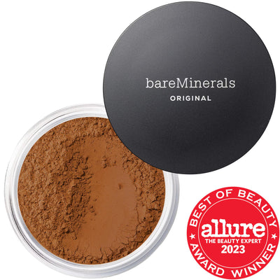 Original Mineral Loose Powder Foundation SPF 15: Talc-Free, Vegan, Natural Luminous Finish, Sheer to Full Coverage, Clea