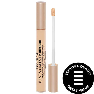 Sephora Collection Best Skin Ever Multi-Use Hydrating Glow Concealer - Radiant Finish, 12-Hour Hydration, Non-Comedogenic & Unscented Sephora Best Skin Ever Hydrating Concealer - 12Hr Hydration multi-use concealer, hydrating concealer, radiant finish concealer, plant-based prebiotics in skincare, noncomedogenic makeup, unscented concealer, Sephora Collection, Best Skin Ever, makeup for under-eye dark circles, skincare-infused makeup, long-lasting hydration, medium coverage concealer, liquid concealer, radia