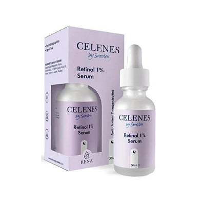 Celenes Rena: Potent Retinol %1 Serum - Reduce Wrinkles, Acne, & Boost Skin Elasticity for Youthful Radiance - Anti-Agin