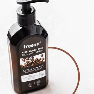 Tresan Anti-Hair Loss Hair Care Cream with Caffeine & Peptide - Nourishing, Strengthening, and Promoting Hair Growth Tresan Hair Care Cream - Anti-Hair Loss with Caffeine & Peptide Hair care cream, Anti-hair loss, Caffeine and Peptide hair treatment, Nourishing hair cream, Shea and Coconut Oil hair care, Hair growth support, Hair nourishment, Hair strengthening, Daily hair care, Natural hair care ingredients