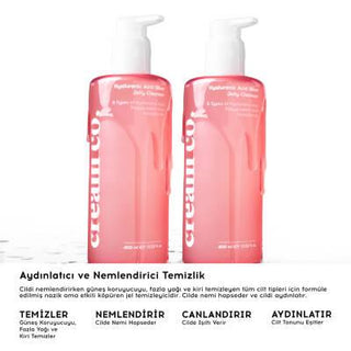 Cream Co. Hyaluronic Acid Glow Jelly Cleanser - Gentle, Moisturizing, Vegan Skincare for Sensitive Skin Cream Co. Hyaluronic Acid Glow Jelly Cleanser - Vegan & Hypoallergenic hyaluronic acid cleanser, vegan skincare, hypoallergenic cleanser, gluten-free cosmetics, moisturizing jelly cleanser, sensitive skin products, cruelty-free skincare, gentle cleanser, niacinamide benefits, PGA moisturizing, dermatologically tested products