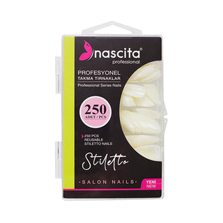 Nascita Stiletto False Nails - 250 Piece Set for Long, Trendy Nail Extensions & Easy At-Home Manicures Nascita Stiletto False Nails: Long & Trendy - 250 Piece Set stiletto false nails, artificial nails, fake nails, nail extensions, stiletto nail tips, press on nails, long stiletto nails, 250 piece false nail set, false nails, nail art, nail extensions, temporary nails, manicure, stiletto shape, pre-shaped nails, easy application, reusable nails, fashion nails, trendy nails, elongated nails, nail design, wid