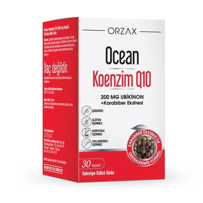 Ocean Nutrition Coenzyme Q10 Supplement 200mg - Antioxidant Support & Energy Boost for Adults, 30 Capsules