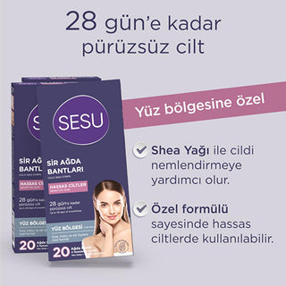 Sesu Sensitive Skin Wax Strips for Facial & Body Hair Removal - Gentle, Sugar-Free, Calendula Infused Sesu Sensitive Skin Wax Strips - Gentle & Effective Hair Removal sensitive skin wax strips, facial wax strips, body wax strips for sensitive areas, Calendula Officinalis wax strips, sugar-free wax strips, gentle hair removal, natural ingredients, honey-infused wax strips, effective on short hairs, quick hair removal, beauty essentials, personal care, skincare, hair removal for sensitive skin