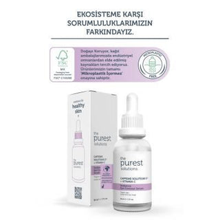 The Purest Solutions Radiance Eye Contour Serum 30ml - Anti-Aging Eye Care with Caffeine & Vitamin C
