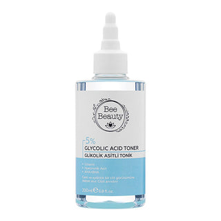 Bee Beauty 5% Glycolic Acid Toner for Exfoliation and Hydration - 200ml, Natural Skincare with AHA BHA and Hyaluronic Acid Bee Beauty Glycolic Acid Toner for Smoother Skin Glycolic Acid Toner, Skincare for exfoliation and hydration, Natural skincare products, AHA BHA toner, Hyaluronic acid skincare, Exfoliating toner, Hydrating skincare, Skincare routine products, Natural beauty products, Skincare for smoother skin, Radiant skin skincare, Healthy skin products
